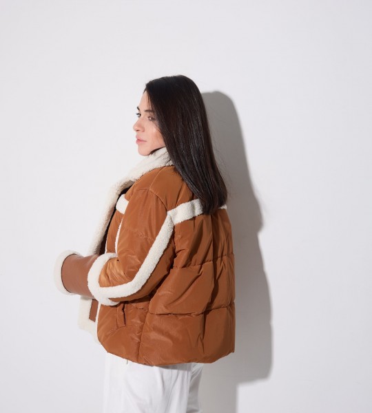 Куртка Cozy Zip Sherpa Руда | Showroom By Nona — зображення 2